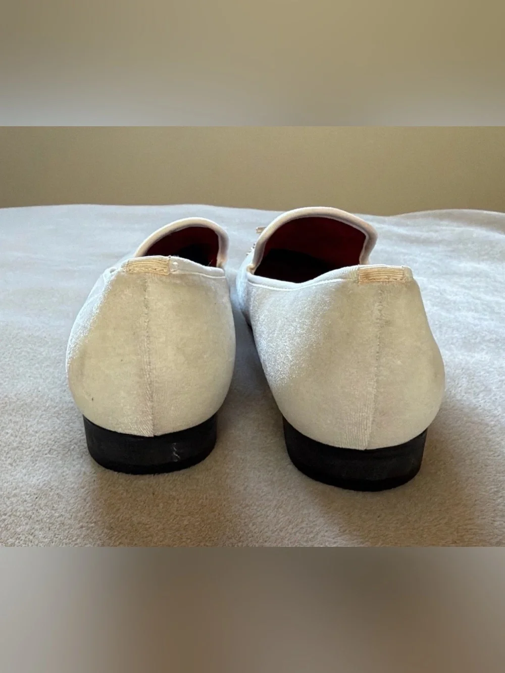 Jitai men’s white/gold/burgundy loafers dress shoes 9.5 Good condition